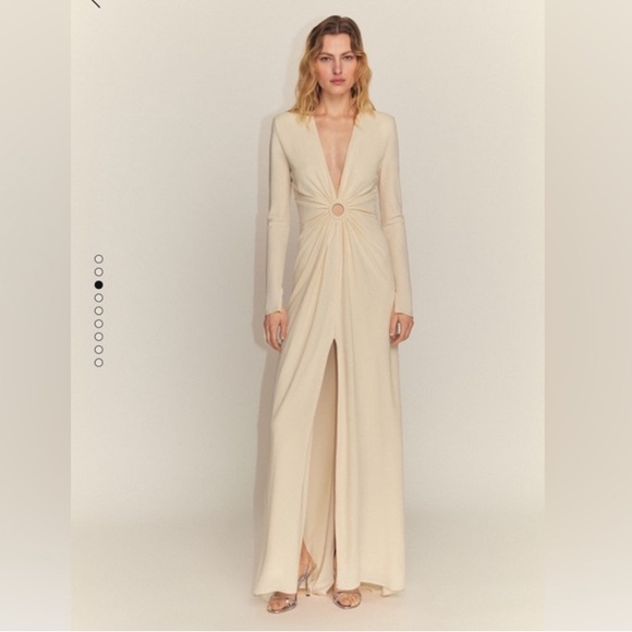 New Mango Carla Time Capsule Hoop Dress Gown with Gathered Opening, NWT - Picture 5 of 10